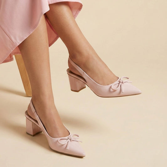 Pink Bow Slingback ZM-1019