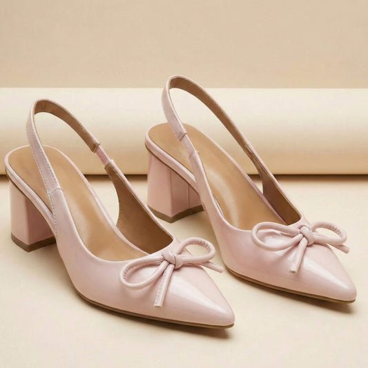 Pink Bow Slingback ZM-1019