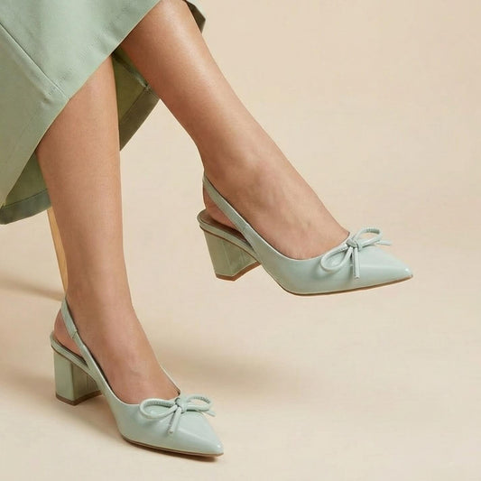 Mint Green Bow Slingback ZM-1019