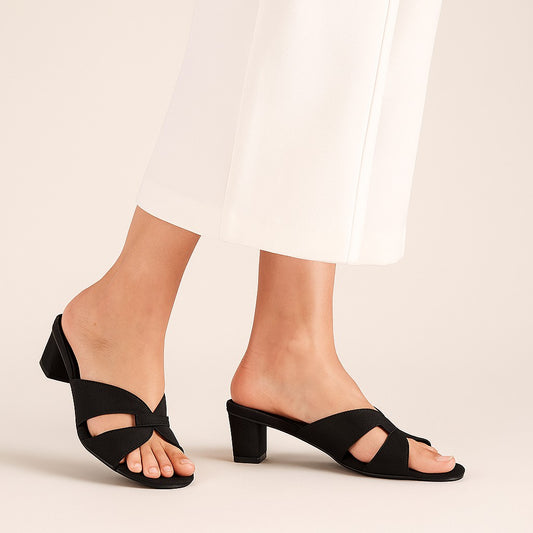Velina Black Sandal ZH-522