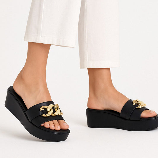 Black Women Wedges we08