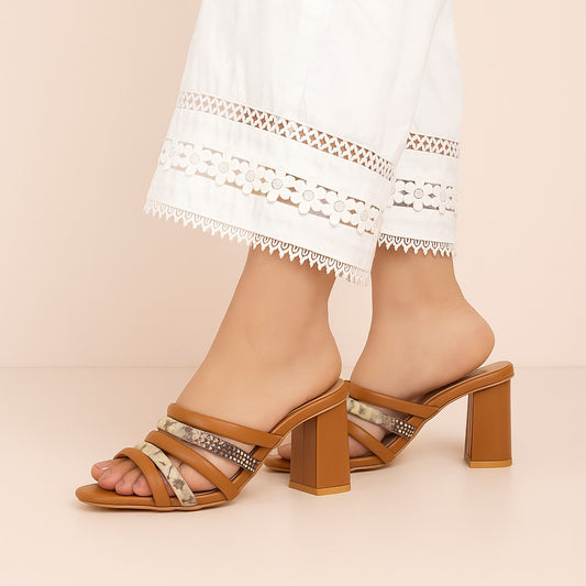 Mustard Block Heel ZH-513