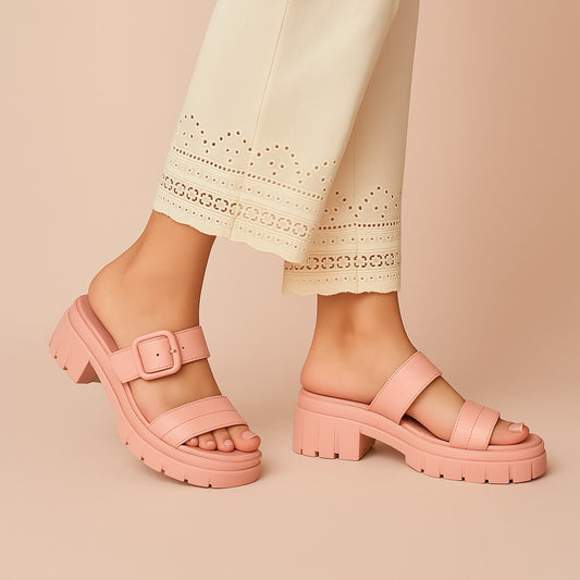 Pink Buckled Slip-On ZW-1511