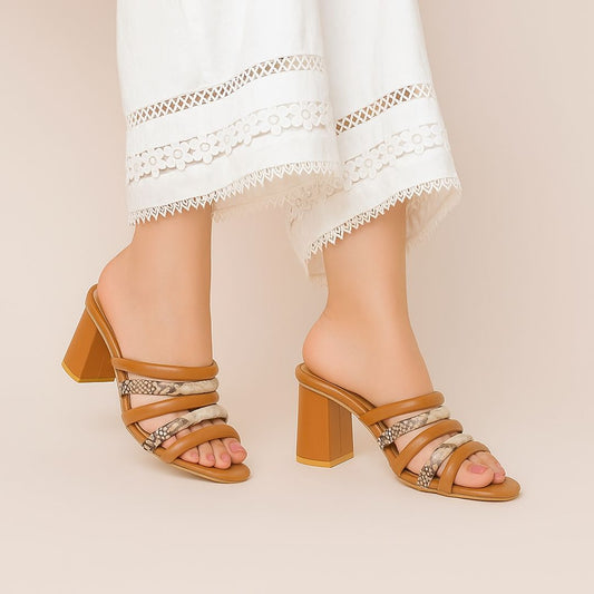 Mustard Block Heel ZH-513