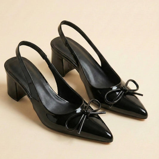 Black Bow Slingback ZM-1019