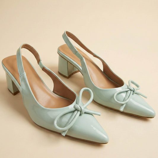 Mint Green Bow Slingback ZM-1019