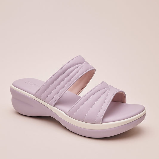 Lilac Slip-On Slide Sandal ZW-1533