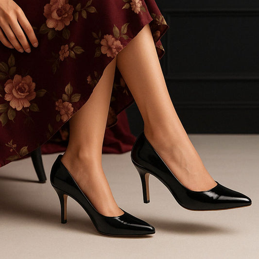 Black Court Shoes ws006