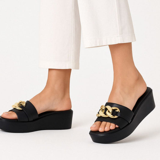 Black Women Wedges we08