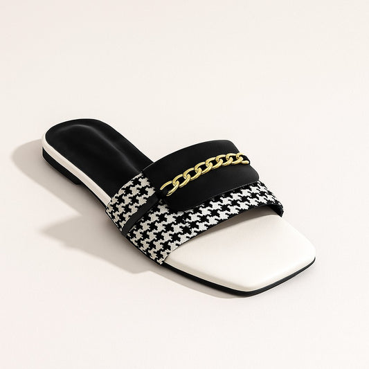 Black Buckled Flat ZF-113