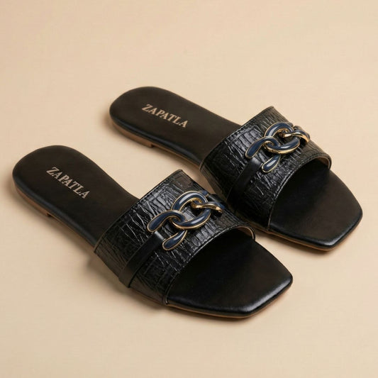 Black Noir Chain Slides ZF-142