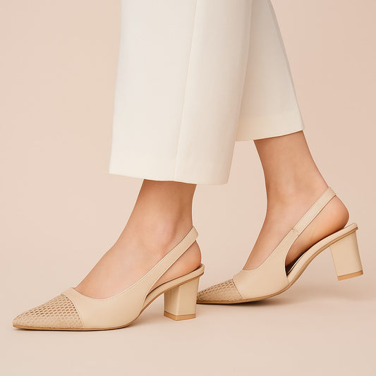 Fawn Pointed Sling back ZM-1016