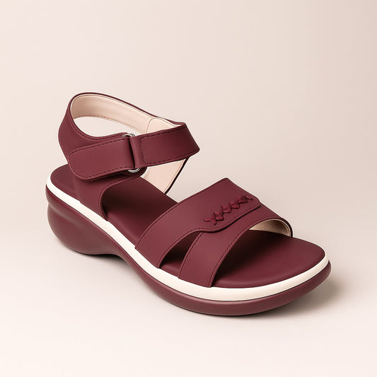 Maroon Glide Sandal ZW-1532