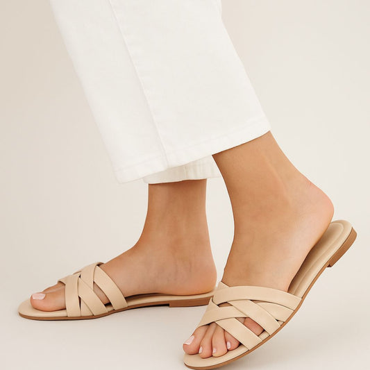 Fawn Strapy Slip-on by Zapatla wc041