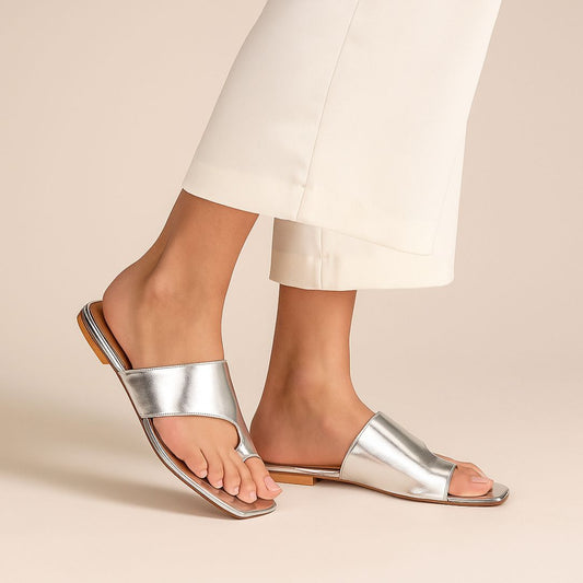 Silver Women Slipper WC87