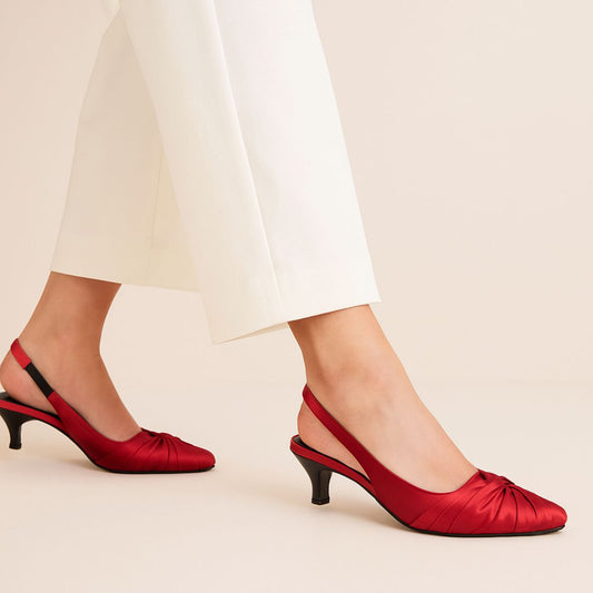 Maroon Grace Sling Back ZM-1005