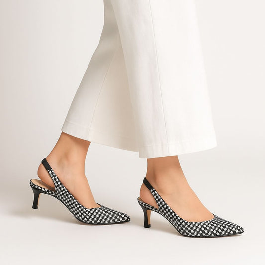 Black Stiletto Slip On Heel ZM-1006