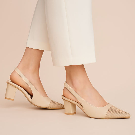 Fawn Pointed Sling back ZM-1016