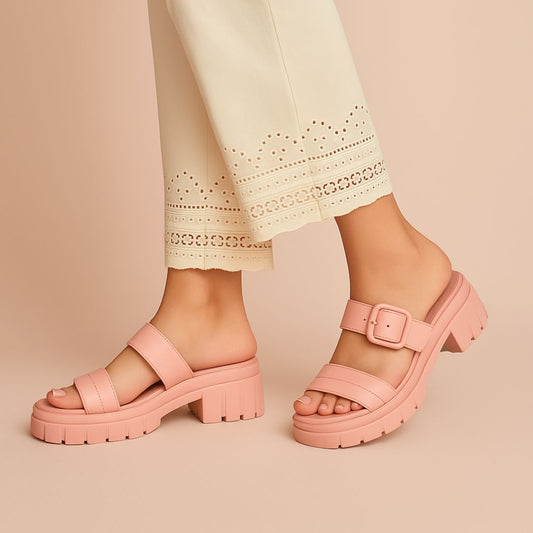 Pink Buckled Slip-On ZW-1511