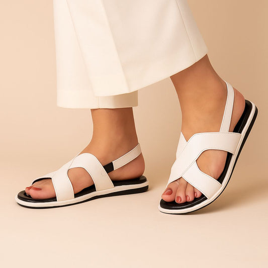White Strap Sandals ZW-1520